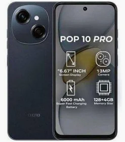 Tecno Pop 10 Pro - 4GB RAM 128GB ROM - Dual Sim - 5000 mAh