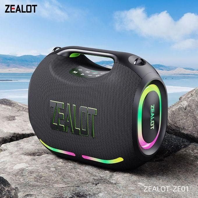 The ZEALOT ZE01 portable Bluetooth speaker supports TWS true wireless stereo and a subwoofer.